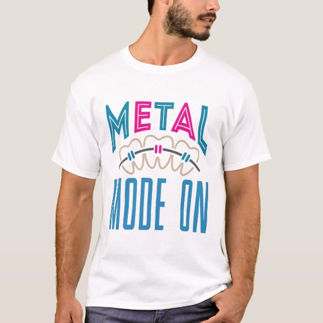 Camiseta Modo metalizado de los soportes ortodoncistas orto (Anverso)