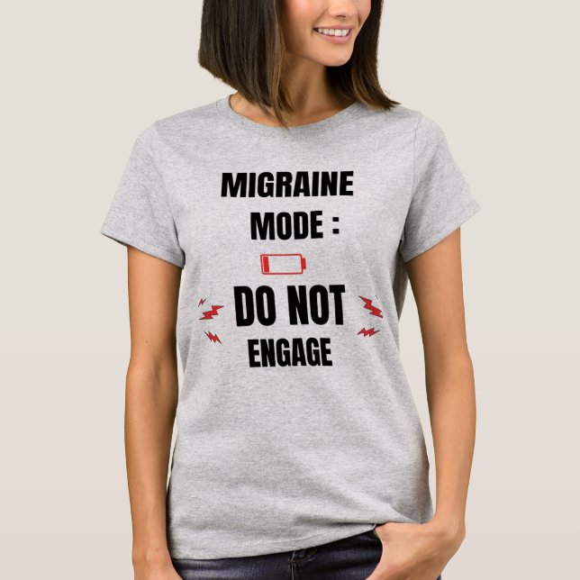 Camiseta Modo Migraña – No Interactuar  (Anverso)