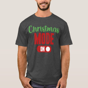 Camiseta Modo Navidad Activado 80s azul retro genial