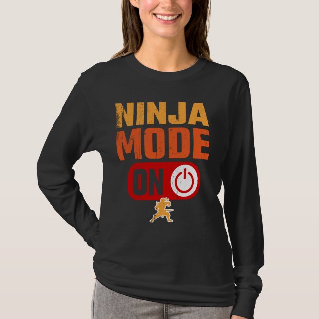 Camiseta Modo Ninja En Warrior Funny (Anverso)