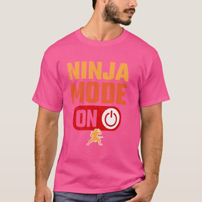 Camiseta Modo Ninja En Warrior Funny (Anverso)