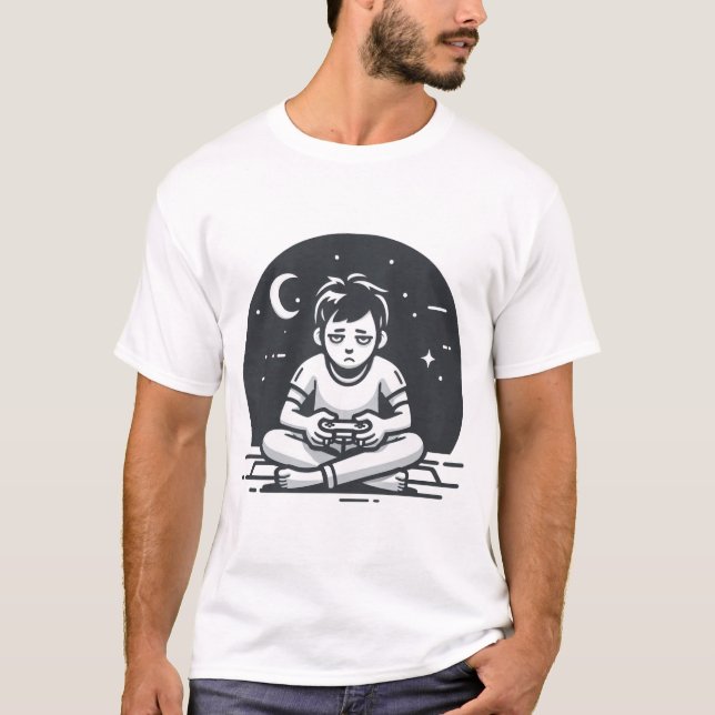 Camiseta Modo Noche de Jugador Cansado (Anverso)
