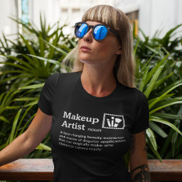Camiseta Modo oscuro de definición de artista de maquillaje