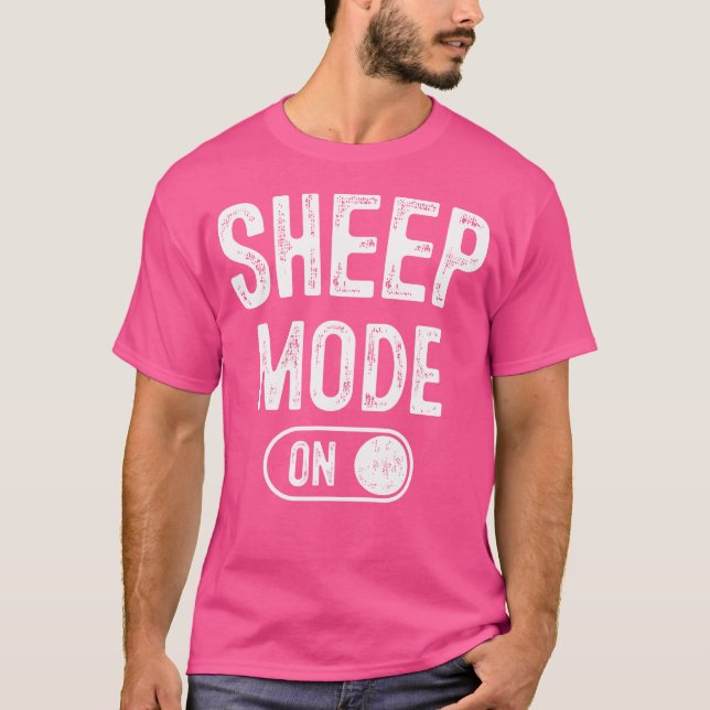 Camiseta Modo Oveja En El Gracioso Amante Animal De Los Agr (Anverso)