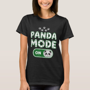 Camiseta Modo Panda Activado Divertido Amante del Oso Anima
