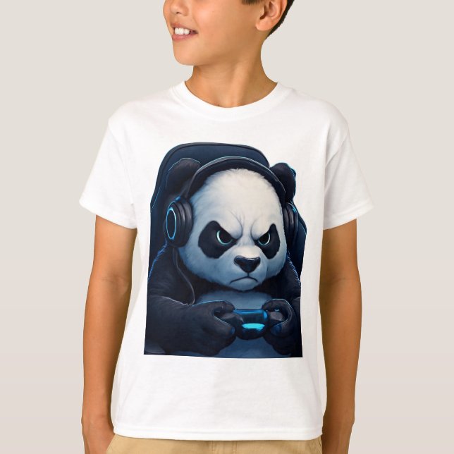 Camiseta Modo Panda Gamer - Arte Cuto para juegos (Anverso)