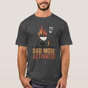 Camiseta Modo Papá Activado   Chiste del Rey de la Barbacoa