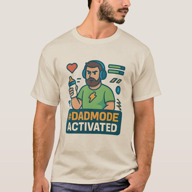 Camiseta Modo Papá Activado – Vida de Superpapá (Anverso)