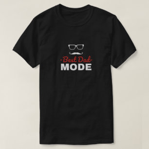 Camiseta Modo papá divertido moderno en blanco y negro