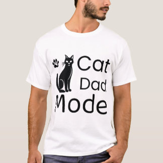 Camiseta Modo Papá Gato, Regalo Divertido para Pap