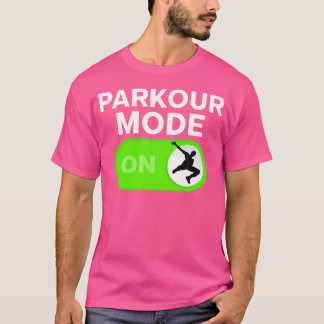 Camiseta Modo Parkour Activado Silueta de Chicos en Freerun