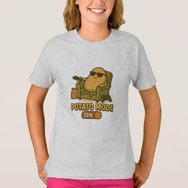 Camiseta Modo Patata – Vida Perezosa Activada (Anverso)