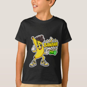 Camiseta MODO PLÁTANO ACTIVADO Personaje de plátano diverti