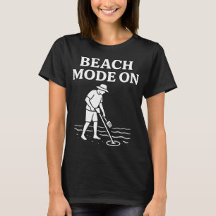 Camiseta Modo Playa en Diversión de Detección de Metal