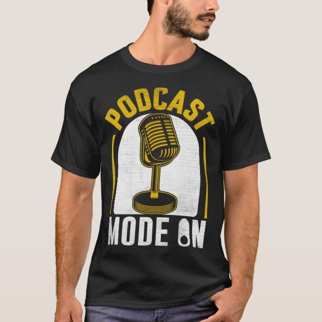 Camiseta Modo Podcast En Podcaster Podcasting Interviewer (Anverso)