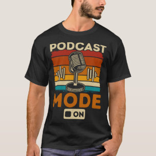 Camiseta Modo Podcast En Podcaster Podcasting Interviewer
