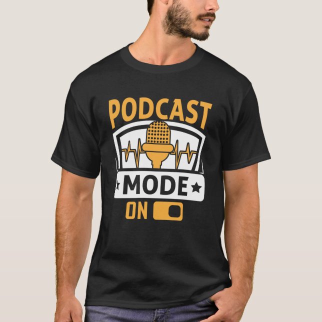 Camiseta Modo Podcast En Podcaster Podcasting Interviewer (Anverso)