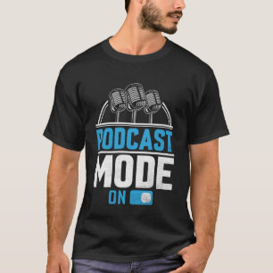 Camiseta Modo Podcast En Podcaster Podcasting Interviewer