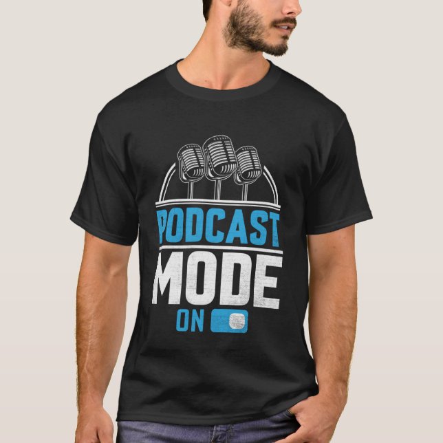 Camiseta Modo Podcast En Podcaster Podcasting Interviewer (Anverso)