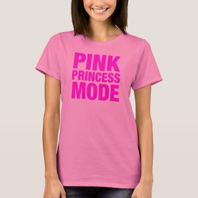 Camiseta Modo Princesa Rosa (Anverso)