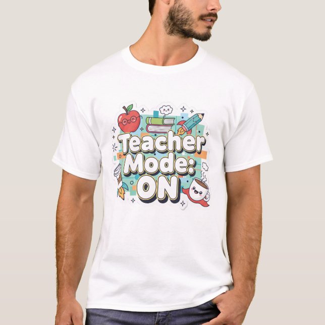 Camiseta Modo Profesor: ACTIVADO – Divertido Profesor Diver (Anverso)