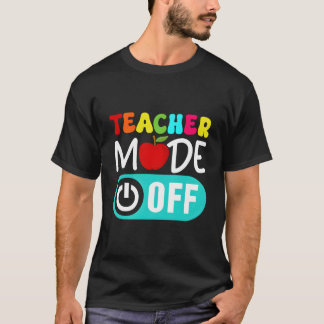 Camiseta Modo Profesor Desactivado Fin De Año Hola Verano