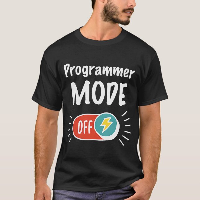 Camiseta Modo Programador activado para trabajar duro y mot (Anverso)