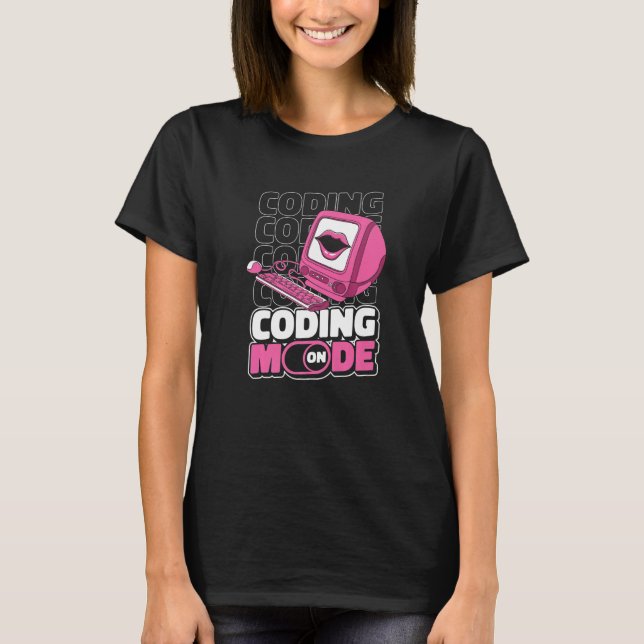 Camiseta Modo Programador En Programación Coding Developer  (Anverso)