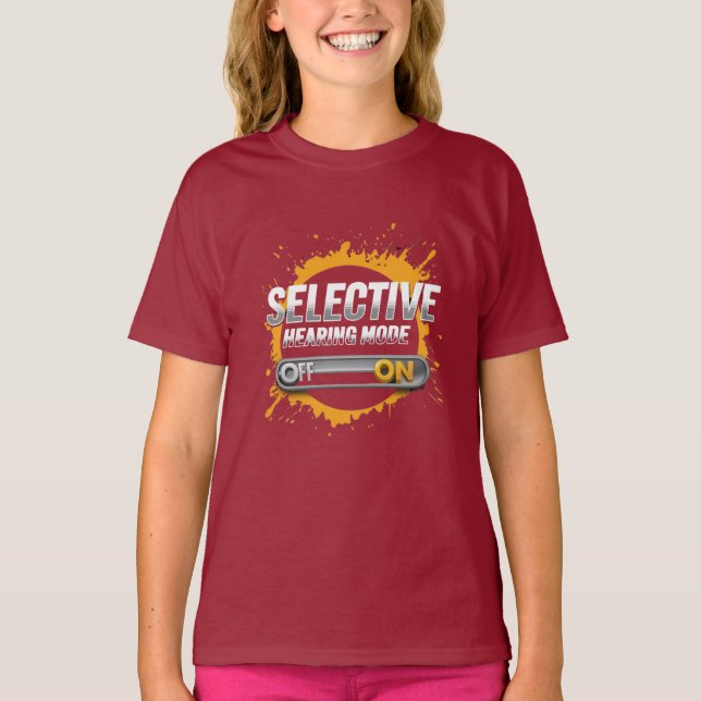 Camiseta "Modo selectivo de audición: activado" Niños (Anverso)