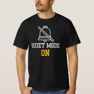 Camiseta Modo Silencio Activado Símbolo de Silencio Inspira