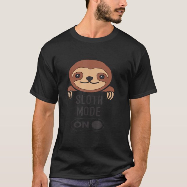Camiseta Modo Slots En Un Animal De Sleep Perezoso Divertid (Anverso)