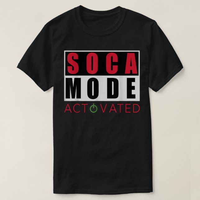 Camiseta Modo Soca de carnaval de Guay activado (Diseño del anverso)