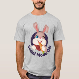 Camiseta Modo Social ACTIVADO Annnnd Me Voy Conejito Introv