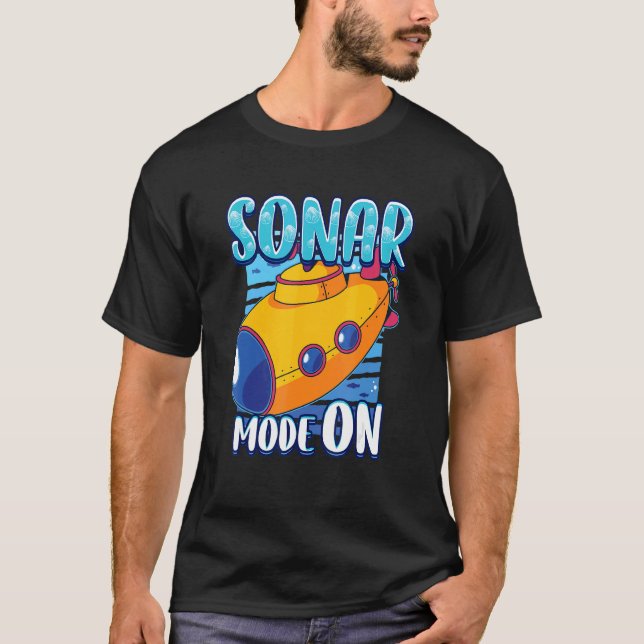 Camiseta Modo Sonar En El Futuro Biólogo Marino Submarino (Anverso)
