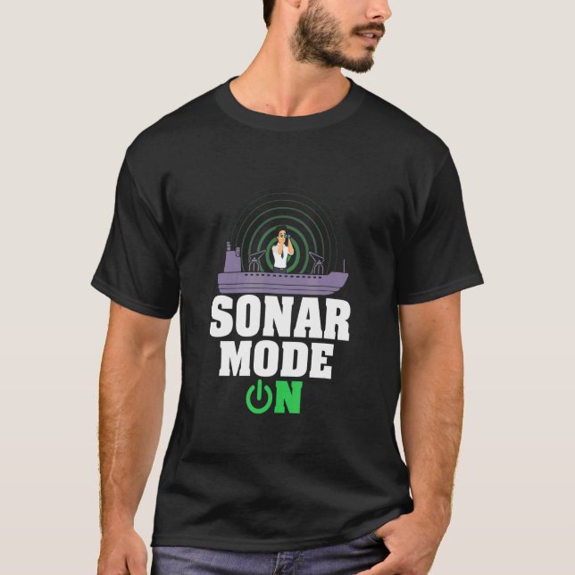 Camiseta Modo Sonar Sobre Científico De La Biología Marina (Anverso)