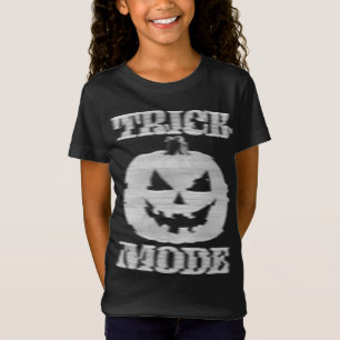 Camiseta Modo Trick Glitchy Calabaza Niños
