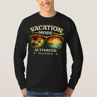 Camiseta Modo Vacaciones Activado Outfit de Viaje Manga Lar