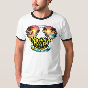 Camiseta Modo Vacaciones Activado Siente Como Timbre De Pue