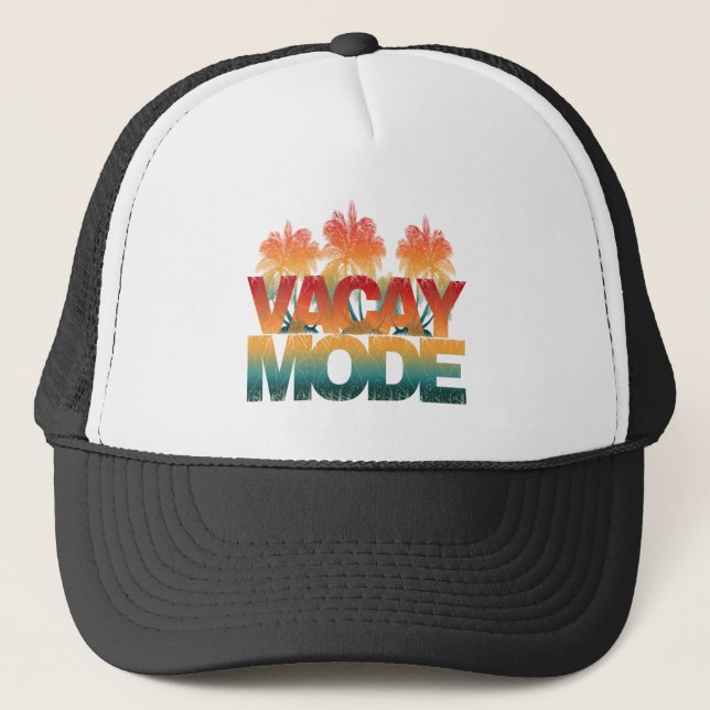 Camiseta modo vacaciones Gorra de camionero (Anverso)