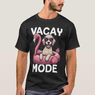 Camiseta Modo Vacay Cute Goldendoodle Perro Mamá Vacati