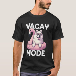 Camiseta Modo Vacay Cute Perro Samoyó Mamá Vacaciones De Ve