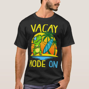 Camiseta Modo Vacay En La Familia Tropical De Dinosaurios C