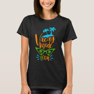 Camiseta Modo Vacay Gafas de sol Vacaciones de verano en Ha