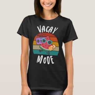 Camiseta Modo Vacay Gracioso Cute Fresa Verano Fruto Amor