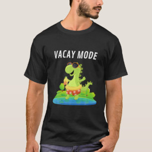 Camiseta Modo Vacay lindo dinosaurio Funny vacaciones famil