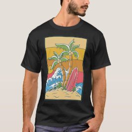 Camiseta Modo Vacío Tropical Verano Vacaciones Retro Atarde
