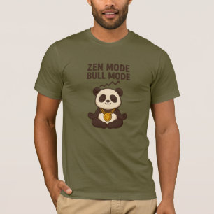 Camiseta Modo Zen Modo Toro Bebé Panda Bitcoin