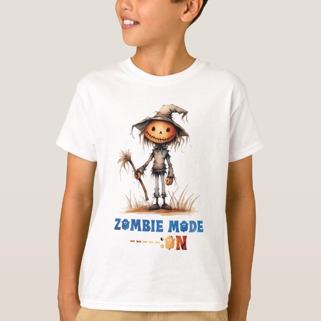 Camiseta Modo Zombie: Sobre Halloween (Anverso)