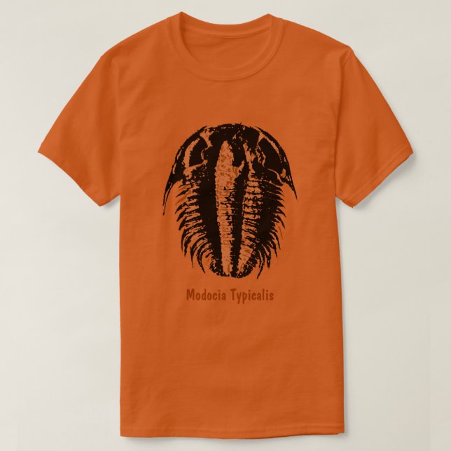 Camiseta Modocia Typicalis Fossil Trilobita (Diseño del anverso)