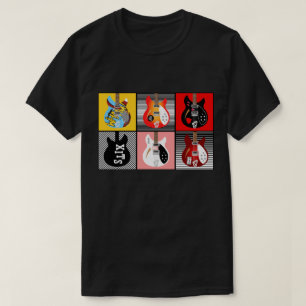 Camiseta Modos de arte pop británico guitarristas eléctrica